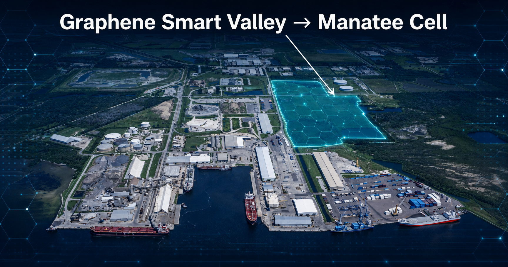 Graphene Smart Valley — Manatee Cell: área estratégica do SeaPort Manatee destacada para o polo de grafeno